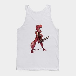 Allosaurus with a Chainsaw Tank Top